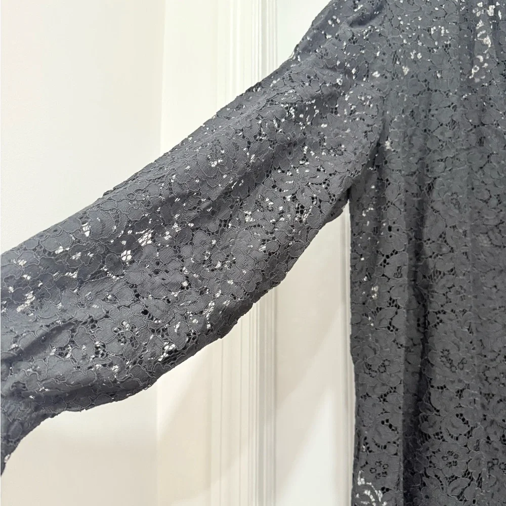 J. Crew Charcoal Lace Long Sleeve Dress - Picture 8 of 12
